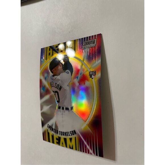(Spencer Torkelson 2022 topps stadium club chrome card # BT-22 Beam Team) - Picture 3 of 3